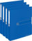 Herlitz Ringbuch A4 (PP, 2-Ring-Kombi-Mechanik, 3,8 cm Rücken, 25 mm Füllhöhe) 4er Set, opak blau