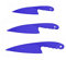 Cheeroyal 3Pcs Plastic Kitchen Knife Set, Safe Colorful Nylon Kitchen Knives for Kids, for Lettuce Salads, Cakes or Fruit (Blue)