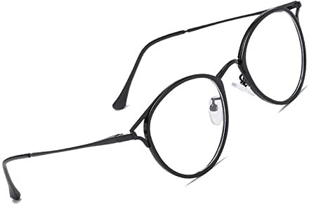 Voolga Blaulichtfilter Brille Herren für Freizeit Fahren Golf Brille Reduzieren Augenbelastung Klare Linse Fake Brille mit Brillenetui C1