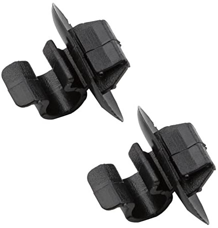 KASturbo 2 Stück Motorhauben-Stangenstütze, Stütz-Clip, Klemmhalter, Schwarz, Kunststoff, für C2, C3, C4, C5, 106, 206, 306, 3008, 407, Partner B9, vorne