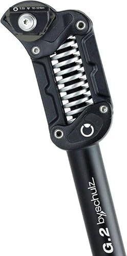 By.Schulz Unisex – Erwachsene G.2 ST Parallelogramm-Federsattelstütze, Schwarz, 34,9/400 MEDIUM