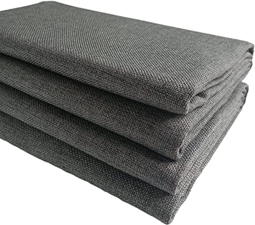 TinaKim Thick Linen Type Cloth Fabric Sofa Chair Upholstery Material (Dark Grey, 9 Metres)