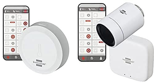 Brennenstuhl Connect Zigbee Temperatur- und Feuchtigkeitssensor TFS CZ 01 & Zigbee Heizkörperthermostat Starter-Set (1xZigbee Gateway GWY CZ 01, 1xZigbee Heizkörperthermostat HT CZ 01)