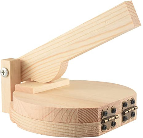 Hausdec Presse à Tortillas en Bois Machine à Peau de Boulette Presse Chapati Roti Machine à MaïS Outils de Pressage Accessoires de Gadgets de Cuisine