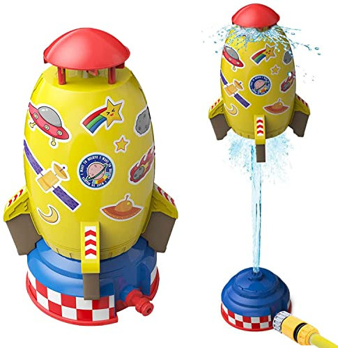 Rocket Wassersprinkler Kinder Outdoor,Water Rocket Sprinkler,Wasserrakete Sprinkler,Kinder Wassersprinkler,Garten Wasserstrahl Rakete,Sprinkler Kinder Spielzeug,Wasserspielzeug Garten Spielzeug