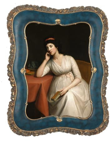 Parafayer Vintage-Bilderrahmen, 12,7 x 17,8 cm, antiker Barock-Bilderrahmen mit vergoldetem Blumenrand, High-Definition-Glasfront, Retro-Heimdekoration, Kunstgalerie (Agatgrün und Gold, 12,7 x 17,8