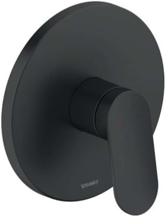 Duravit Wave Duscharmatur Unterputz für 1 Verbraucher mit Umstellventil, Einhebel-Brausemischer mit Keramikmischsystem, Schwarz Matt