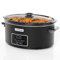MAGNIFIQUE - Cazuela Eléctrica de 8 Cuartos con Temporizador y Programable Digital, Ideal para Cenas Familiares, Negro, 8 Qt