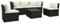 KOIECETA Gartenmöbel 4-TLG. mit Auflagen Sitzgruppe Lounge Sofa Garten Garnitur Gartenset Sitzgarnitur Gartensofa Poly Rattan (Braun und Weiß)