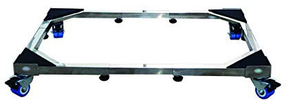 Fridge Freezer Wheels Heavy Duty Adjustable Mobile Washing Machine Base Length 82-125cm Width 53-83cm Telescopic Furniture Stand Trolley for Double Door Commercial Wine Cooler, 700kg ()