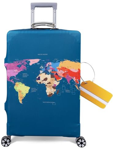 OrgaWise Housse Valise et Étiquette Hauteur des Bagages adaptée 72-80CM Luggage Cover de Elastique Housse de Protection pour Valise (Atlas,XL (29-32))