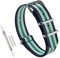 MZBUTIQ 12mm Blau/Weiß/Grün Uhrenarmband-Ballistic Nylon-Uhrenarmband Ersatz