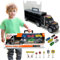 Xwin Kids Truck Container Rail Car Set Portable Cars Storage Truck Toy Set Age 3+ for Children Vehicles Toy Set for Boys and Girls Carrier Truck Playset with 6 Cars for Toddlers