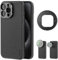 NEEWER 15 Pro Max Handyhülle Handy Case kompatibel mit iPhone 15 Pro Max, TPU + PC Schutzhülle mit 17mm Objektiv Backplate 67mm Filter Adapter, rutschfestes Kunstleder, für MagSafe, PA054 Schwarz