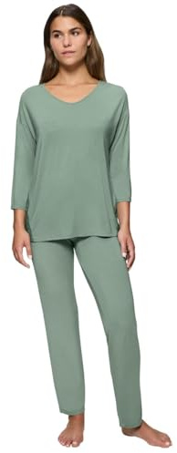 Triumph Timeless Sensuality PK 3/4 Sleeves, Pyjama-Set Damen, Blau (Abstinthe), 42
