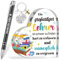 HOWAF Lehrer Geschenk Abschied, Lehrer Herzförmiges Acryl Heimat Dekoration, Danke für Alles Stift, Schlüsselanhänger Lehrer, Geschenke für Lehrer Abschiedsgeschenk Lehrer Geschenke, Lehrerin Geschenk