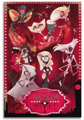 TULAOJI Hazbin Hotel (Anime-Poster), dekorativer Maldruck, Leinwand, Wandkunst, Wohnzimmer, Schlafzimmer, Poster, Gemälde, 20 x 30 cm