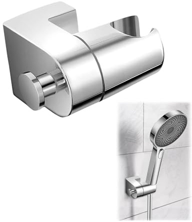 Duschkopfhalterung 360 grad,Duschhalterung,Handbrause Halterung,Duschkopfhalterung,Duschbrause Halterung,handbrause halterunguniversal,Passend für verschiedene Handbrausen (Silber)