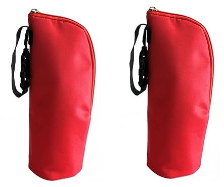 VICASKY 2 Piezas Bolsa termica para Botella de Leche portabebe Bolsa termica biberon calentadora de biberones Rojo