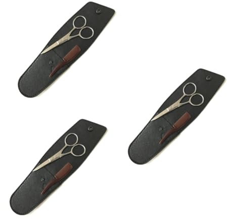 FRCOLOR 3sätze Augenbrauenschneider Und Bartschneider Für Präzise Und Kamm Aufbewahrungstasche Für Bartpflege Und Styling