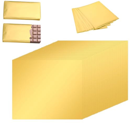 GUTERTOP 140g Gold Folie 20 x 20 cm, Goldfolie zum Basteln, Blattgold für DIY Dekoration und Aufbewahrung Von Handgefertigte