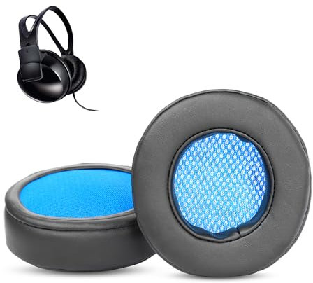 XRHTONG Prime Cuscinetti di Ricambio Compatibili con Cuffie Philips SHP1900 /SHM1900 /SHL3300 Cuscinetti Blu (Pelle Proteica/Memory Foam)