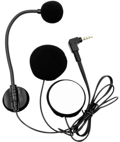 XUJIAN Motorcycle Helmets Intercom Mic Headset 2 Speakers 32Ω Microphone for Half-Motorcycle Helmet Elbow Plug