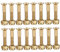 Hbbgdiy Vis de Skateboard Set de matériel Longboard Skate Bridge Nail Truck Vis pour Remplacement Gold 25 mm 16pcs Planche à roulet