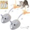 Souris Telecommande pour Chat, 2 Pièces Jouet pour Chat So-uris électrique, Jo-uet électrique pour chat, Jouet interactif pour cha-t, Automatique Ch-at Souris Jouet, Jou-et pour rat télécommandé