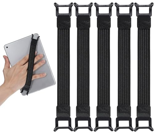 JOYOLA 5 Pcs Finger Holder Grip Holder, Anti-Slip Hand Strap Support, Highly Elastic Versatile Strap for 6-12.9 Tablets and E-Readers