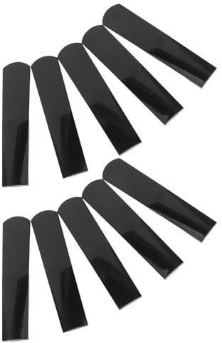 ANDRESLAD 10 Stück Altsaxophonblätter 2,5mm aus Kunststoff Synthetische Ersatzblätter für Altsaxophon Schnelles Ansprechverhalten Langlebig Geeignet für Schüler und Anfänger