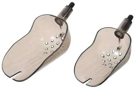 BESPORTBLE Lot de 2 Pelles à Appâts pour Pêche la Carpe – Plastique Solide, Tête Large pour Amorçage Précis et Longue Distance, Vis 8 Mm, Accessoire Léger et Portable pour Pêche