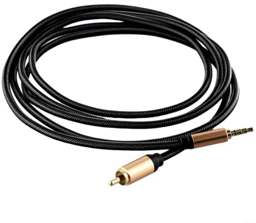 Cavo audio coassiale digitale da SPDIF a jack maschio da 3,5 mm a cavo AUX placcato oro, conduttore in rame puro, guscio in lega di zinco, per Xiaomi TV Box Home (2 m)