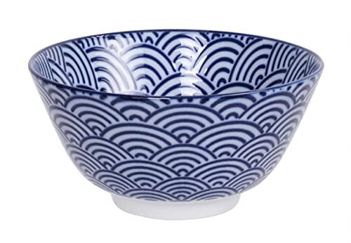 TOKYO design studio Rice Schüssel Nippon Blue Wellen 12 x 6.4 cm