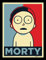 Rick and Morty 'Morty Campaign' gerahmt Print,30 X 40 cm