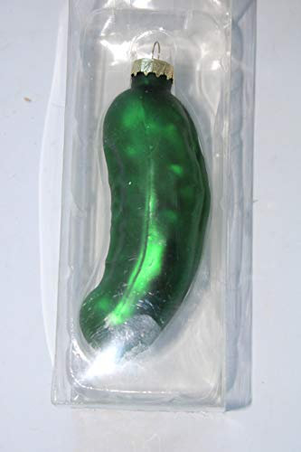 Magic Deko Anhänger aus Glas Weihnachtsgurke grün