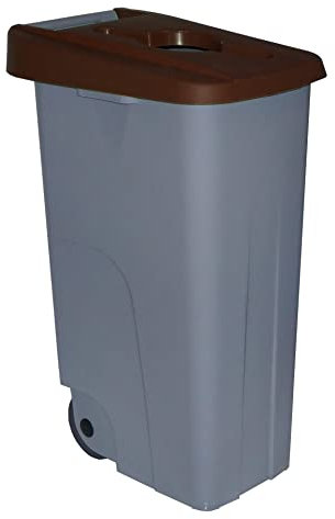 Denox DEN012 Contenedor Reciclo 85 litros Abierto, Marrón, 420x570x760 mm