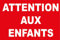 Panneau Attention aux Enfants en PVC de 5mm d'épaisseur 600X400mm