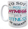 SAQUITOMAGICO Taza Yo Soy Muy Fitness Pero de Fitness de Semana