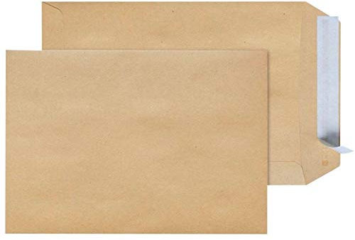 500 Stück Versandtaschen C5 ohne Fenster 90 g/qm braun haftklebend
