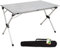 Leichter Klapptisch, Aluminium-Campingtisch, laminierte Tischplatte, 110 x 70 x 70 cm, mit Tragetasche, Anti-Rutsch-Füße, für 6 Personen, Aktive Camping