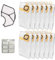 Queta 19 Pezzi Sacchetti Kit per Folletto VK140 VK150, 12 Sacchetti per Aspirapolvere Vorwerk Folletto VK140 VK150 con 1 Filtro per Motore e 6 Profumini, Sacchetti di Ricambio per Folletto VK140 VK150