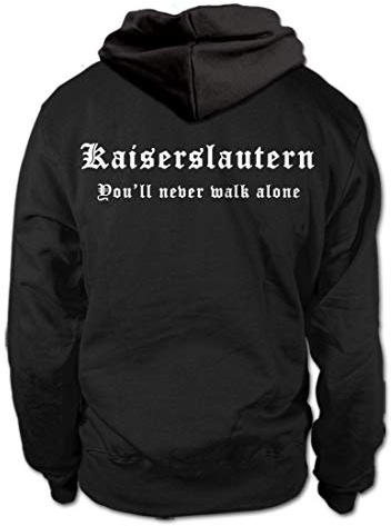 shirtloge - Kaiserslautern - You'll Never Walk Alone - Fussball Fan Kapuzenpullover Hoodie - Größe S - 3XL