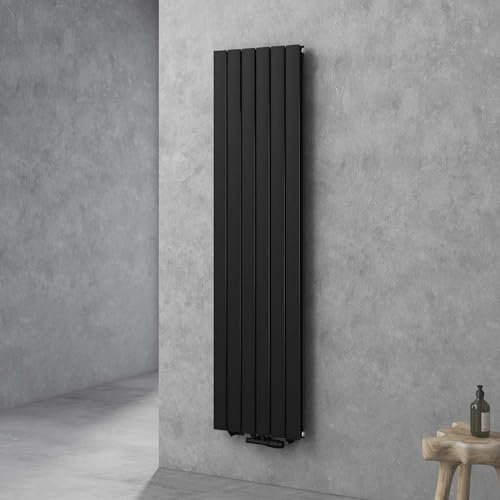 doporro Vertikal Badeizkörper Badheizung 180x46cm Anthrazit | Doppellagig Heizkörper Flachheizkörper Mittelanschluss | Flach Paneelheizkörper 1640Watt