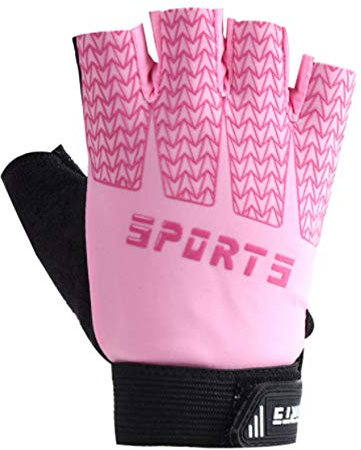 Halbfinger-Handschuhe für Kinder, atmungsaktiv, rutschfest, stoßfest, fingerlos, für Reiten, Motorrad, Fahrrad, Camping, Wandern, Klettern, Fitness, UV-Schutz