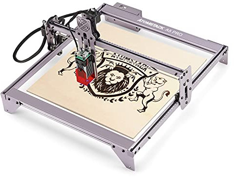 Risegun Lasergravierer, A5 Pro Lasergravierer Lasergravurschneidmaschine mit fester Fokussierung, 40W Lasergravurschneidmaschine für Holz und Metall EU-Stecker