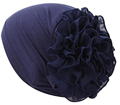 Zhiyao Damen Mütze Winter Frauen Muslim Chiffon Hijab Kopftuch Beanie mit Blume Muslimischen Warme Wintermütze Herbst Chemo Hut