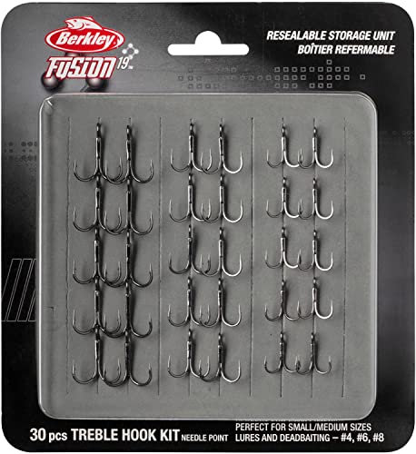 Berkley Fusion19 Drillingshaken Großpackung – Ersatz-Kit für Köderhaken – Hecht-Deadbait-Drillinge – Deadbait Haken – Hecht, Zander