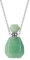 FWSHANGMAO Crystal Pendant Necklace,Crystal Stone Necklace Natural Green Aventurine Perfume Bottle Pendant Necklace Chakra Reiki Gem Stone Necklace Chain Choker Ladies Men Couple Jewelry