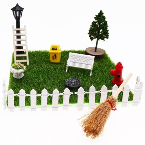 Miniatur Gartenzubehörm, Hof Thema Puppenhaus Dekor, Puppenhaus-Gartenaccessoires, Miniatur Puppenhaus Garten Möbel, Landschaft Zubehör für Puppen Haus Dekoration Pflanze Haus Dekor